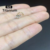 Titanium CZ Nose Studs Bar 20G Nose Piercing Jewelry