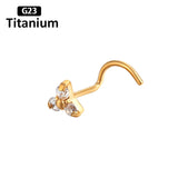Titanium CZ Nose Studs Bar 20G Nose Piercing Jewelry