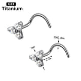 Titanium CZ Nose Studs Bar 20G Nose Piercing Jewelry
