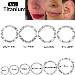 1PS G23 Titanium High Segment Rings Small Septum Piercing