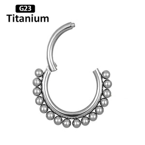 1PS G23 Titanium High Segment Ring Ball Nose Septum Jewelry
