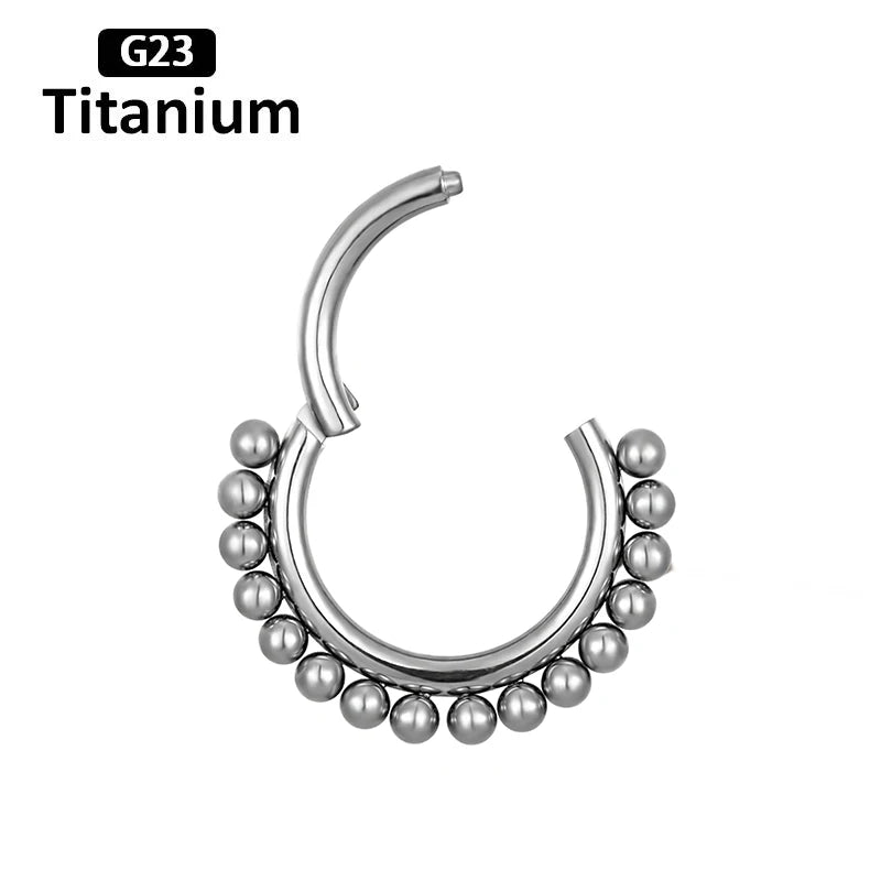 1PS G23 Titanium High Segment Ring Ball Nose Septum Jewelry