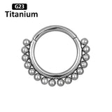 1PS G23 Titanium High Segment Ring Ball Nose Septum Jewelry