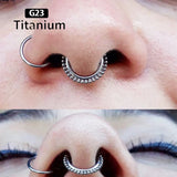 1PS G23 Titanium High Segment Ring Ball Nose Septum Jewelry