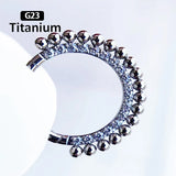 Titanium Zircon Nose Septum Ring Piercing Jewelry