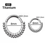 Titanium Zircon Nose Septum Ring Piercing Jewelry