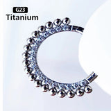 Titanium Zircon Nose Septum Ring Piercing Jewelry
