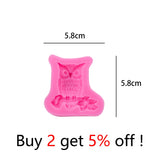 PSC Branch Owl Fondant Cake Decorating Silicone Mold DIY Handicraft