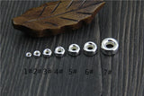 100% 925 Sterling Silver Wheel Spacer Beads 3-10mm Big Hole Flat Round Bracelets