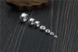 100% 925 Sterling Silver Wheel Spacer Beads 3-10mm Big Hole Flat Round Bracelets