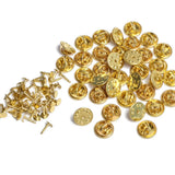 Rhodium Copper Nail Tie Tack Pin Clutch Brooch Base for DIY Jewelry