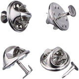 Rhodium Copper Nail Tie Tack Pin Clutch Brooch Base for DIY Jewelry