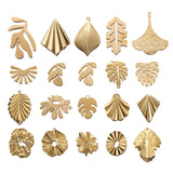 Raw Brass Monstera Leaf Charm Earring Charms Pendant DIY Jewelry Making