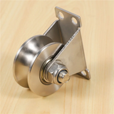 Stainless Steel Pulley Block Groove Sliding Roller Track Wheel