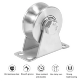 Stainless Steel Pulley Block Groove Sliding Roller Track Wheel