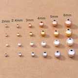 Brass Spacer Beads Rose Gold/Silver Ball Charm Beads DIY Jewelry Making