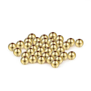 Brass Spacer Beads Rose Gold/Silver Ball Charm Beads DIY Jewelry Making