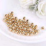 Brass Spacer Beads Rose Gold/Silver Ball Charm Beads DIY Jewelry Making