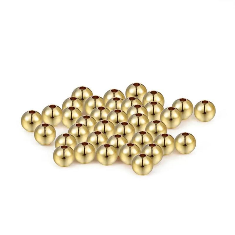 Brass Spacer Beads Rose Gold/Silver Ball Charm Beads DIY Jewelry Making