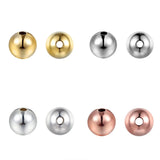 Brass Spacer Beads Rose Gold/Silver Ball Charm Beads DIY Jewelry Making
