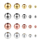 Brass Spacer Beads Rose Gold/Silver Ball Charm Beads DIY Jewelry Making