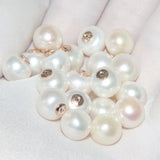 925 Silver Pearl Ear Plugs Earring 18K Plated Accessory