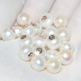 925 Silver Pearl Ear Plugs Earring 18K Plated Accessory