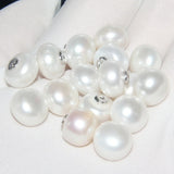925 Silver Pearl Ear Plugs Earring 18K Plated Accessory