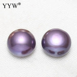 1Pair 12-13mm Natural Baroque Freshwater Pearls Beads Purple Brown 1mm