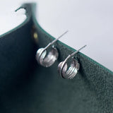 925 Silver Bird Feather /Angle Wings Leaf Stud Earrings