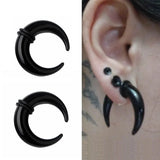 Acrylic Spiral Horn Taper Earrings Ear Stretching Kit Plugs Body Piercing