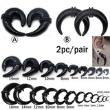 Acrylic Spiral Horn Taper Earrings Ear Stretching Kit Plugs Body Piercing