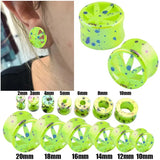 Green Maple Leaf Ear Stretching Kit Plugs and Tunnels 2-20mm