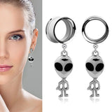 Alien Pendant Dangle Ear Tunnel Plugs Gauges 10mm
