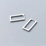 925 Sterling Silver Geometric Hoop Huggie Earrings