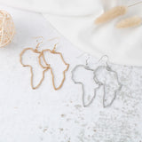 Africa Map Exaggerate Larger Earrings African Ornaments Ethnic Hyperbole