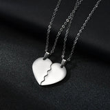 Personalized Name Heart Couples Stainless Steel Pendant Necklace Gift