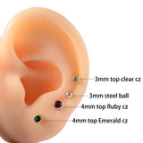 Disposable Ear Piercing Unit Gun Sterilized Birthstone Earring