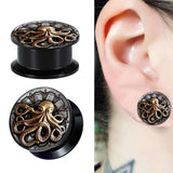 Octopus Flesh Tunnels Acrylic Ear Plugs Gauges Kit Punk Body Piercing Jewelry