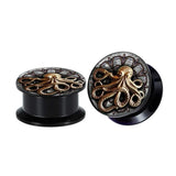 Octopus Flesh Tunnels Acrylic Ear Plugs Gauges Kit Punk Body Piercing Jewelry