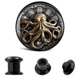 Octopus Flesh Tunnels Acrylic Ear Plugs Gauges Kit Punk Body Piercing Jewelry