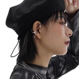 Silver Star Clip Earrings No Piercing Rhinestone Earcuffs Statement Jewelry