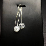 Rainbow Crack Quartz Earrings Sterling Silver Reiki Healing Jewelry