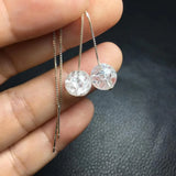 Rainbow Crack Quartz Earrings Sterling Silver Reiki Healing Jewelry
