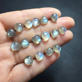 Labradorite Heart Earrings 925 Silver Crystal Jewelry