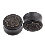 Life Tree Wood Ear Tunnel Plug Flower Flesh 6-20mm
