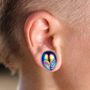 Glass ET Alien Ear Gauges Double Flared Ear Expander Body Piercing