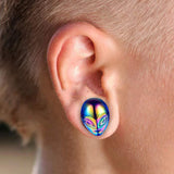 Glass ET Alien Ear Gauges Double Flared Ear Expander Body Piercing