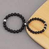 Adjustable Beads Chain Bracelet for Couples with Engraved Name