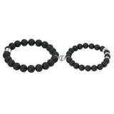 Adjustable Beads Chain Bracelet for Couples with Engraved Name